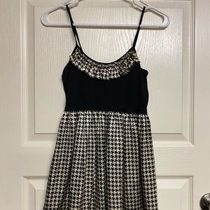 Houndstooth Babydoll Dress